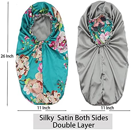 Satin Bonnet Silk Sleep Cap,Hair Bonnet for Braids Curly Hair - Image 2