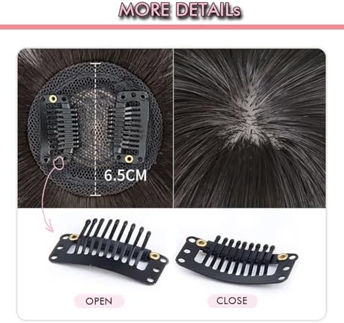 VAVANGA Long Hair Topper with Bangs Black with Blonde Color - Image 2