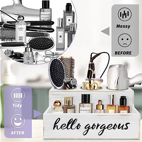 UNISTYLE Hair Dryer Holder Countertop Hair Tool Blow Dryer Holder, Hair Accessories Organizer for Bathroom Decor Supplies Storage and Vanity Caddy for Styling Accessories - Image 6