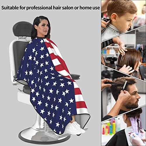 American Flag Barber Cape Hair Cutting Cape Patriotic USA Haircut Cape Hair Cape Apron Barber Supplies Salon Capes For Clients Men Women - Image 4