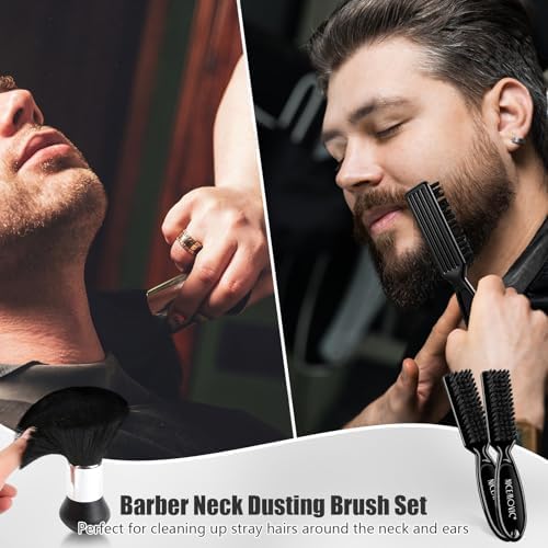 NICEMOVIC 10 in 1 Hair Cutting Barber Cape with Neck Duster Brush Barber Brush Neck Strips Hair Combs Hair Clips, Professional Barber Accessories Cleaning Supplies for Salon Haircut Styling - Image 4