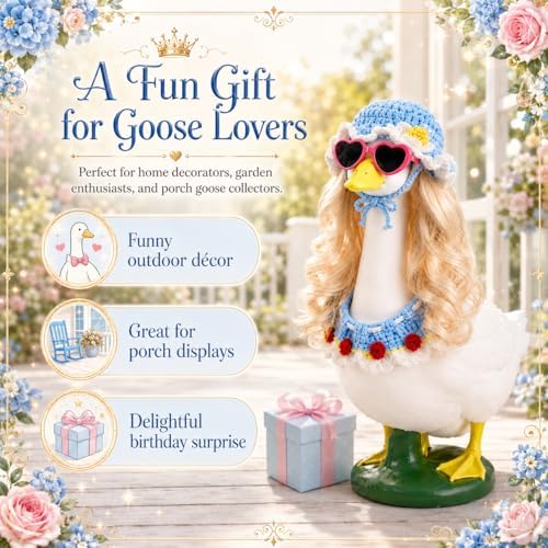 Fairy Blue Porch Goose Outfit, Wigs & Accessories Set, 4-Pieces Kit - Image 6