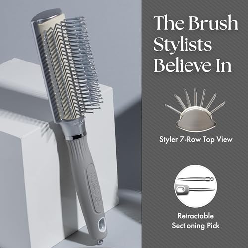 Olivia Garden Ceramic + Ion XL Pro Hair Brush - Paddle Brush for All Hair Types - Smooths and Adds Shine - Image 4