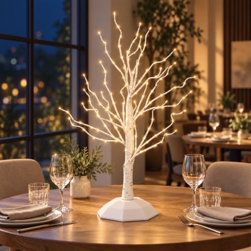Tabletop Size,Decorative White Birch Tree Lights - Image 4