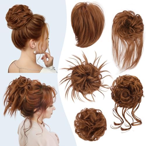 HMD 5 Pieces Messy Hair Bun Hairpiece Tousled Updo for Women by HMD