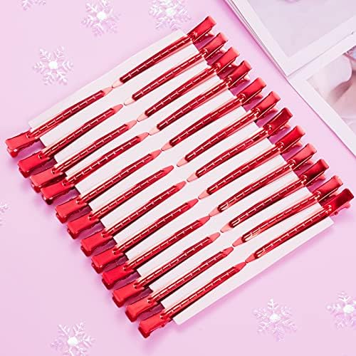 Bantoye 24 Packs Duck Bill Clips 3.35 Inch Metal Alligator Clip, Red - Image 4