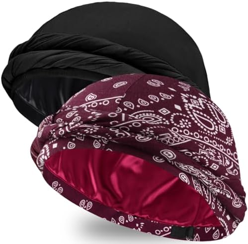 Ababalaya Upgraded Satin Lined Halo Turban Wave Cap by Ababalaya