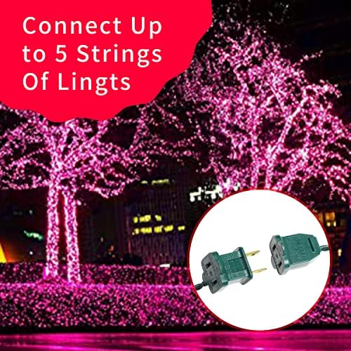 Ultra-Bright Connects End to End Pink Christmas Mini Lights 100L 19.6Ft UL Listed Incandescent Bulb String Light Set for Indoor Outdoor Holiday Garden Party Christmas Tree Garland Decor - Image 6