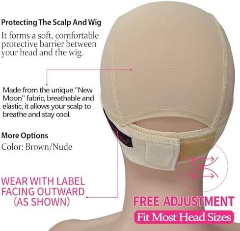 Labhairs Lace-MAX Wig Grip Cap for Women, Non-Slip for Glueless Wigs, Nude - Image 5