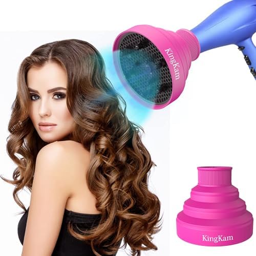 KingKam Collapsible Silicone Hair Diffuser, Fit 1.575-1.968 inch Nozzle - Image 7