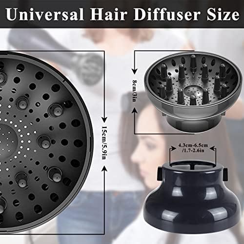 Hair Dryer Diffuser Attachment Universal Adjustable Professional Salon Tool for Curly Hair Fits Most Kinds of Blow Dryer Diameter 4.3-6.5CM - Image 3