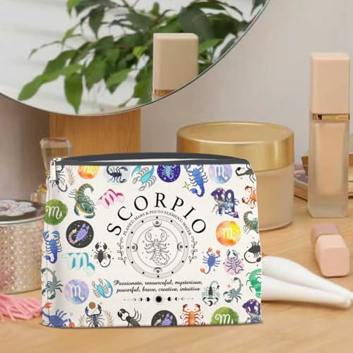 LyoGao Scorpio Gifts for Women, Scorpio Zodiac Makeup Bag, Scorpio Birthday Gifts for Women Astrology Lovers - Image 5