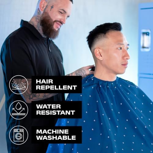 Barber Strong The Barber Cape Haircut Cover for Men, Hair Repelling and Static-Reducing Material, Water Resistant Fabric - Image 5