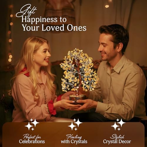 YATSKIA Yellow Aventurine Crystal Tree, Birthday Gifts for Women, Mom & Grandma, Handmade Gem Tree of Life, Boho Home, Room & Office Desk Decor, Thank You Gifts - Image 5