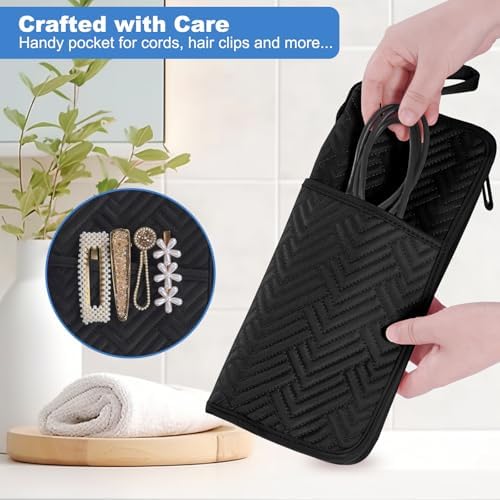 SITHON Hot Tools Holder & Mat, Heat Resistant Hair Tools Travel Bag - Image 5