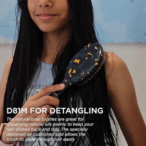 Denman Boar Bristle Hair Brush – Smoothing & Shine Enhancing for Slick Back Styles, Curl Defining & Detangling. Natural Bristles for all Hair Types for Women & Men - Image 3