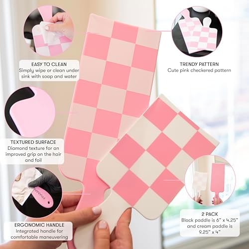 FRAMAR Checkered Balayage Board and Paddle Set, Highlighting Board, 2 Pack - Image 2