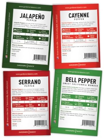 Pepper Seeds Variety Pack Indoor Pepper Growing Kit Our Pepper Seeds Kit Includes Green Bell Pepper, Anaheim, Jalapeno, Cayenne, Habanero, Ancho, Seranno and Hungarian Hot Wax Peppers - Image 6