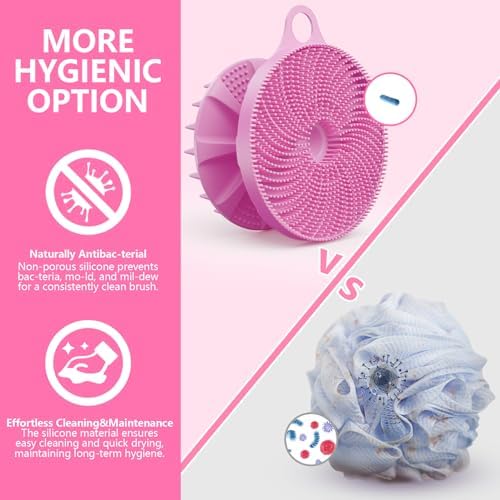 2 in 1 Shower Brush, BEAUTAIL Silicone Body Scrubber & Scalp Massager - Image 5