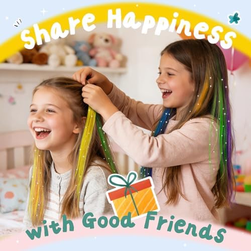 16 PCS Clip in Rainbow Tinsel Hair Extensions for Concert - Image 6