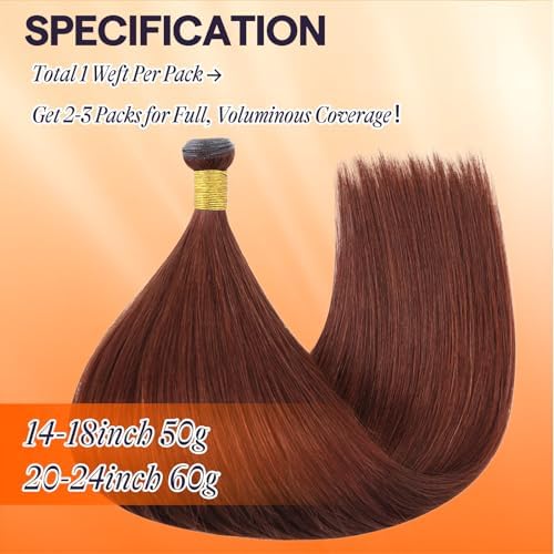 Full Shine Hand Tied Weft Hair Extensions Human Hair 16 Inch 50G - Image 4