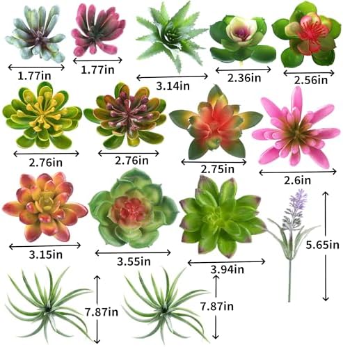 COTSEN 25 Pcs Artificial Succulent Plants Fake Succulents Assorted Unpotted Suitable for Office Garden Interior Decor - Image 5