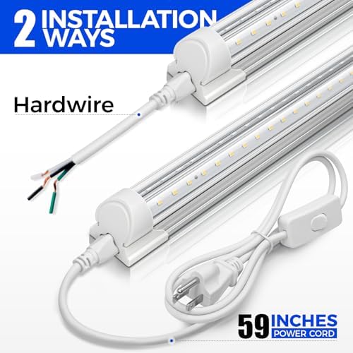 Barrina T8 LED Shop Lights 2FT, 20W 3000LM 5000K, 2 Pack, High Output Tube - Image 6