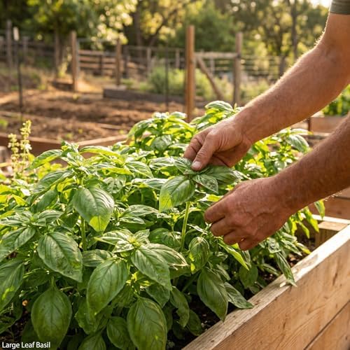 500 Italian Large Leaf Basil Seeds for Planting - Sweet Basil, Broad Aromatic Leaves, Cut-and-Come-Again Heirloom, Non-GMO, USA Grown by RDR Seeds - Image 6