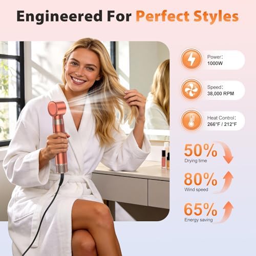Hair Dryer Brush, 5-in-1 Detachable Multi Hot Air Styler for All Occasions - Image 4