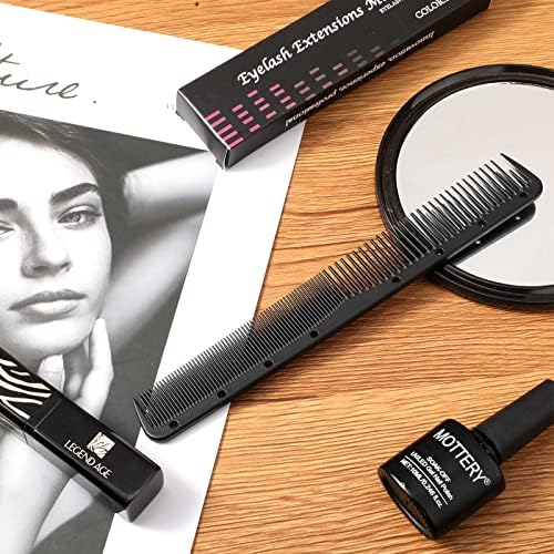 Leinuosen 12 Pcs Carbon Fine Cutting Comb for Salon Hairdressing, Heat Resistant Barber Comb (Black) - Image 5