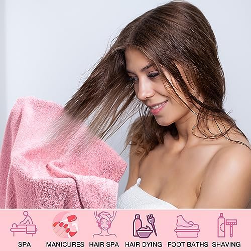 Newwiee 72 Pack Salon Towels Bleach Proof Hair Towel 18 x 30 Inch, Pink - Image 6