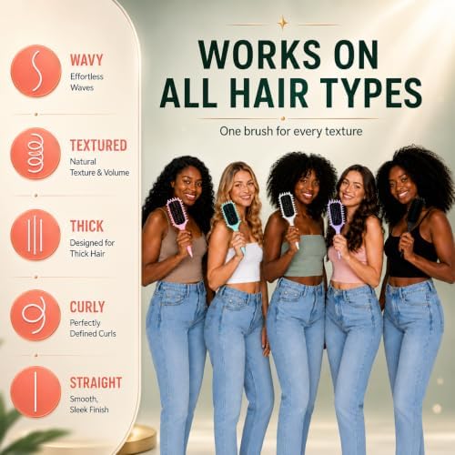Curl Defining Brush, Curly Hair Brush for Styling, Shaping, Detangling & Defining Curls for Women and Men, Curl Brushes for Curly Hair Work on all Wet or Dry Hair Types (Green) - Image 6