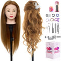 Mannequin Head with 80% Human Hair 26-28" Doll Head for Hairdresser #27 by NeverlandBeautyHealth