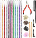 Leuceiy 12 Color 48" Hair Tinsel Kit, 3600 Strands Heat Resistant with Tool by HOME