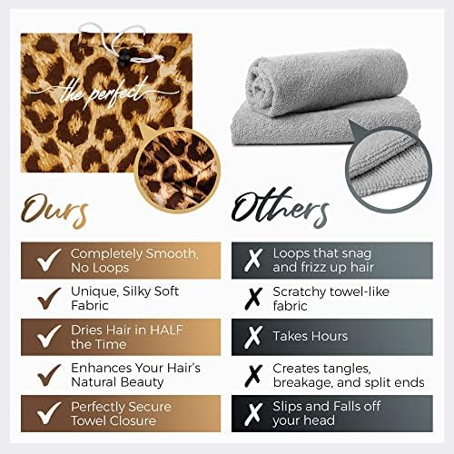 THE PERFECT HAIRCARE Microfiber Hair Plopping Towel Set – Super Absorbent Anti-Frizz Hair Drying Wrap + 2 Curl Scrunching Towels – Fast Drying, Lightweight Wrap for Women, Girls & All Hair Types - Image 2