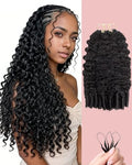 20 Inch Human Crochet Hair for Black Women, Feather Human Hair Extensions 170g 120 Strands, Miracle Look Hair Bundles, Soft Lightweight Small Knots Burmese Curly Texture for Protective Styles by VDZ100HumanHair