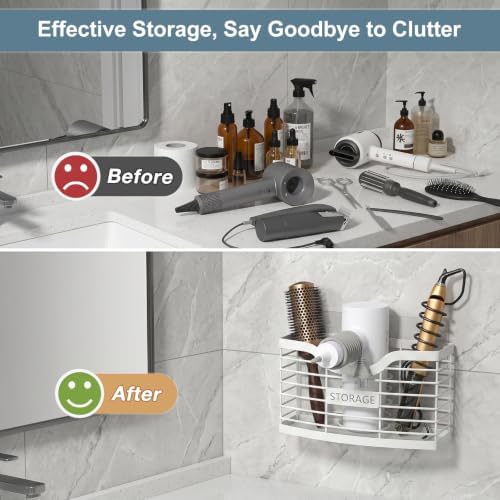 Hair Tool Organizer, Hair Dryer Holder for Bathroom Vanity Counter Cabinet - Image 5
