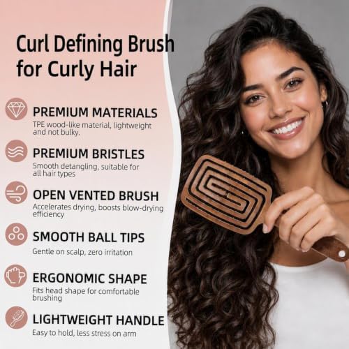 Boar Bristle Hair Brush for Fine Hair - Image 2
