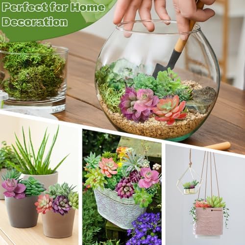 12 Pack Artificial Succulents Fake Plants Unpotted for Home Decor - Image 6
