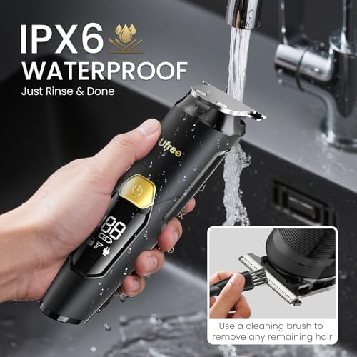 Ufree 3-in-1 Beard Trimmer for Men, IPX6 Waterproof Electric Razor - Image 6