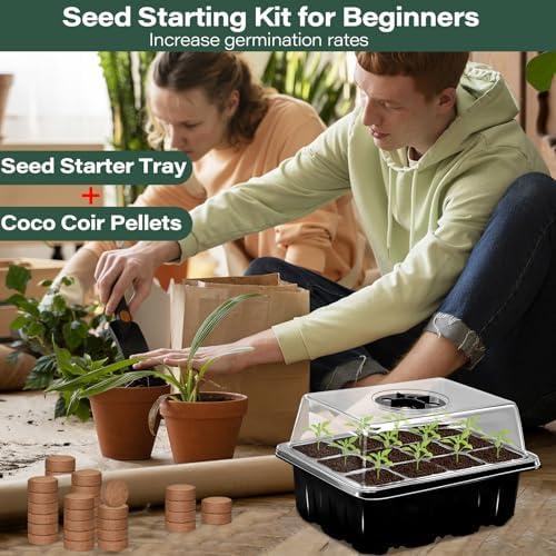 Zeedix 6 Set Seed Starter Tray Kits with 90 Pack Coco Coir Pellets - Image 4