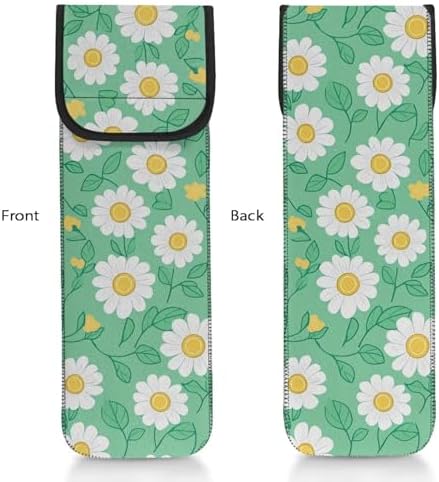 Hair Straighteners Case with Fastener - Cute Daisy Water-Resistant Neoprene Curling Iron Holder Flat Iron Curling Wand Travel Cover Case Bag PouchShield Long-Term Use - Image 3