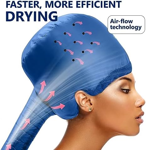 Granteva Hair Dryer Bonnet w/A Headband Integrated that Reduces Heat Around Ears & Neck - Blow Dryer Attachment for Hair Dryer, Speeds Up Drying Time - Image 3