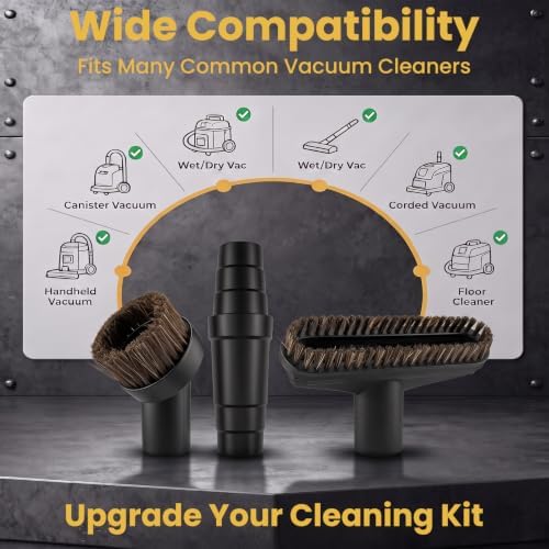 3Pcs Horse Hair Vacuum Brush Attachment Set - Image 6