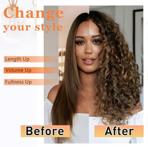 Vigorous Curly Clip In Hair Extensions,4PCS 20 inch Thick Curly Hair Extensions Lace Weft Clip Ins Invisible Natural Synthetic Hairpieces for Women,Dark Brown(6#) - Image 6