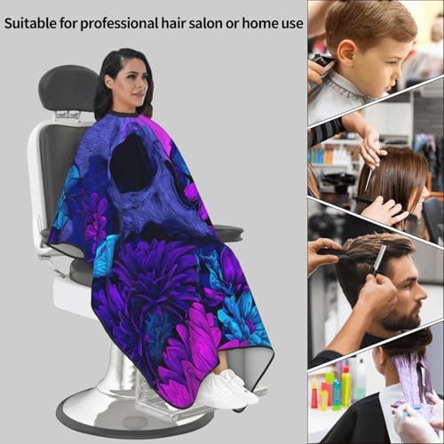 Skull Vintage Hair Cutting Barber Cape Hair Salon and Dyeing Styling Cloth for Women/Men - Image 6
