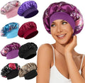 8Pcs Satin Bonnet Silk Bonnet, Hair Bonnet for Sleeping by LEADUWAY