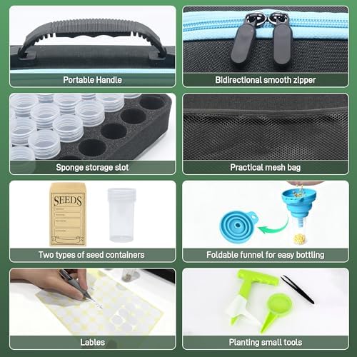 Seed Storage Organizer, 140 Slots Seed Storage Box with 20 Envelopes - Image 3