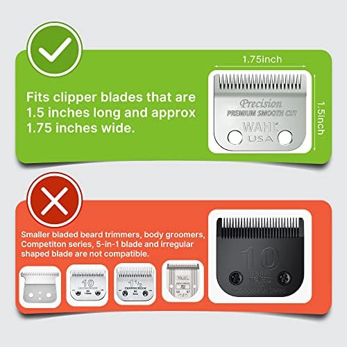 Clipper Guards for Wahl 10 12 14 16 18 20 Hair Clipper Guards 6pcs Extra Long Clipper Guard Attachments 2.5 Inch Clipper Guides Multiple Sizes Universal 2.5", 2.25", 2", 1.75", 1.5", 1.25" (Dark Gray) - Image 6