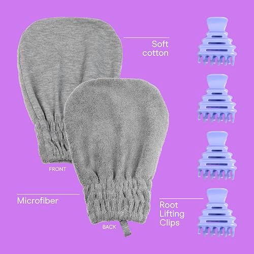 Conair Curl Care Essentials Kit, Brush for Loose Curls, Mitt, & 4 Clips - Image 3
